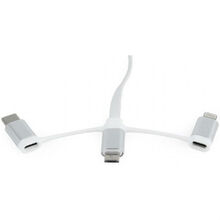 Кабель Cablexpert USB 2.0 AM - Lightning/MicroUSB /Type-C 1.0 м White (CC-USB2-AMLM32-1M-W)