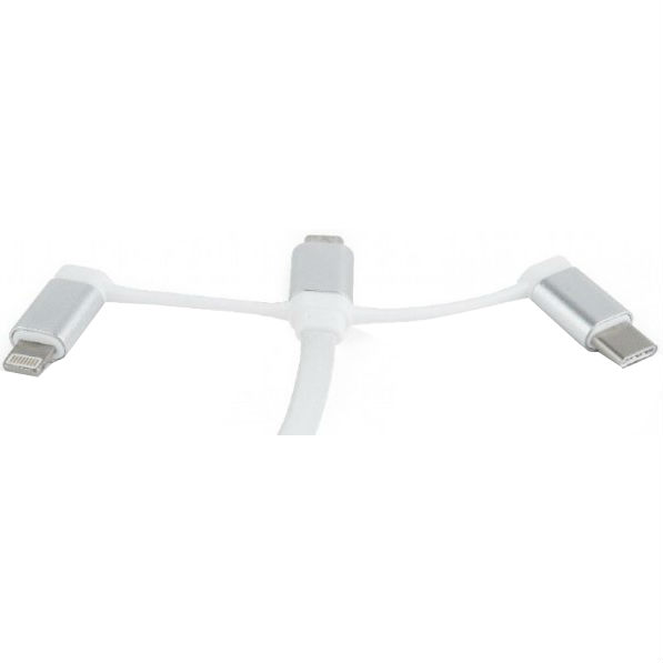 Кабель Cablexpert USB 2.0 AM - Lightning/MicroUSB /Type-C 1.0 м White (CC-USB2-AMLM32-1M-W) Подсветка False