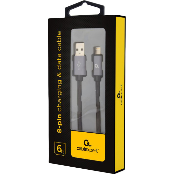 Кабель CABLEXPERT USB 2.0 - Apple Lightning, 1.8 м (CCB-mUSB2B-AMLM-6) Подсветка False