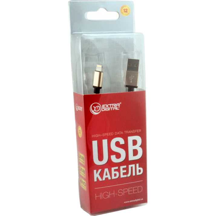 Зовнішній вигляд Кабель EXTRADIGITAL USB - Lightning iPhone 1м (KBA1661)