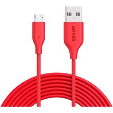 Кабель Anker PowerLine Micro-USB - USB 3 м V3 Red (A8134H91)