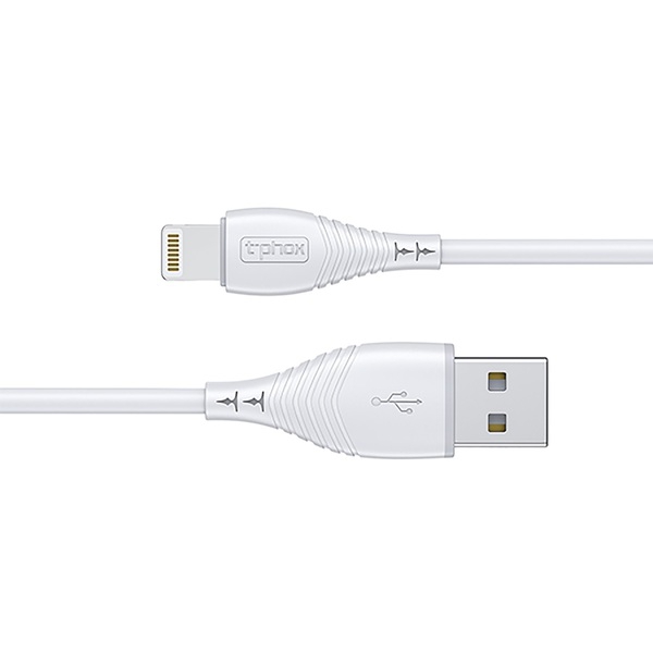 Кабель T-PHOX Nature T-L830 Lightning - 3A - 1.2m (T-L830 White) Тип USB - Lightning