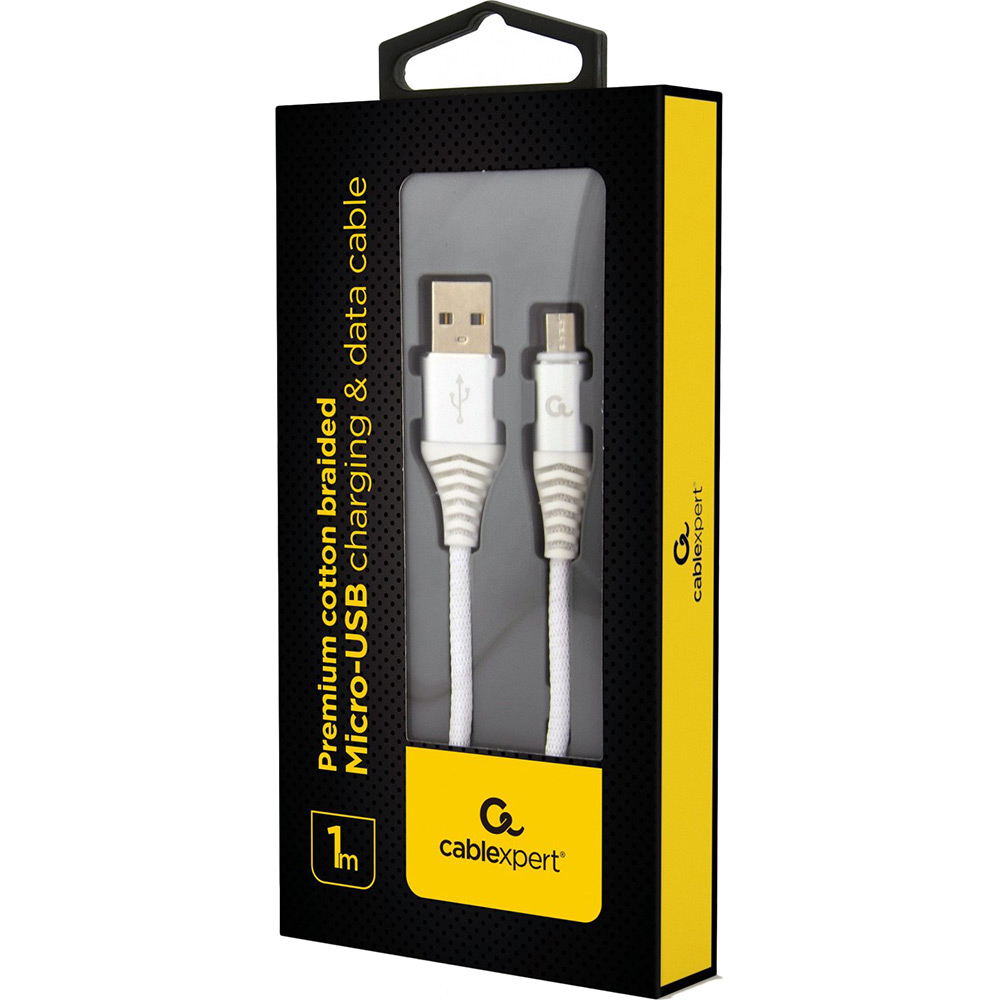 Кабель CABLEXPERT USB 2.0 Тип A і Micro-USB 2.0 Тип B 1 м (CC-USB2B-AMmBM-1M-BW2) Тип USB - micro-USB