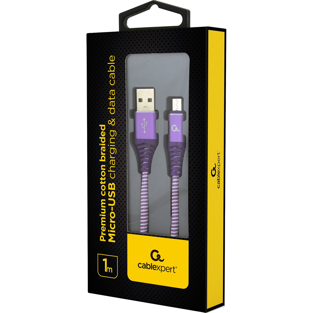 Кабель CABLEXPERT USB 2.0 Тип A і Micro-USB 2.0 Тип B 1 м (CC-USB2B-AMmBM-1M-PW) Тип USB - micro-USB