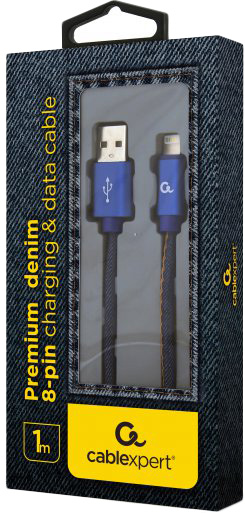 Кабель CABLEXPERT CC-USB2J-AMLM-1M-BL Тип USB - Lightning