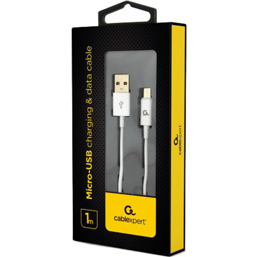 Кабель CABLEXPERT CC-USB2P-AMmBM-1M-W Тип USB - micro-USB