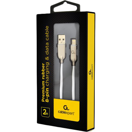 Кабель CABLEXPERT CC-USB2R-AMLM-2M-W Тип USB - Lightning