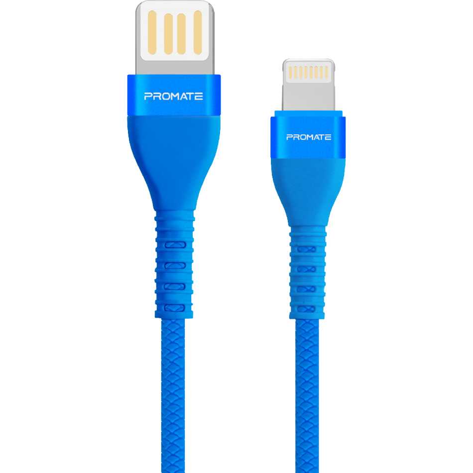 

Кабель Promate Vigoray-I USB - Lightning 1.2 м Blue (vigoray-i.blue), vigoray-I Blue