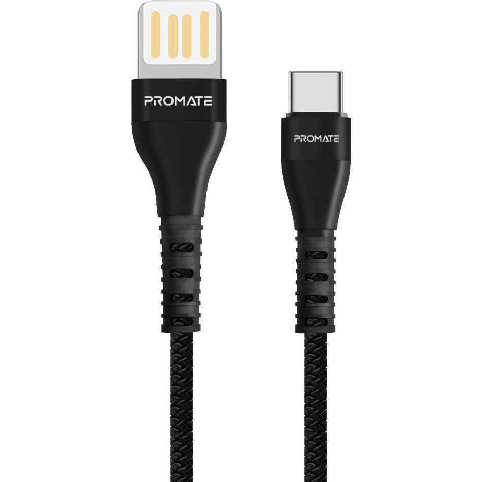 

Кабель Promate Vigoray-C USB - USB-Type-C 1.2 м Black (vigoray-c.black), vigoray-c black