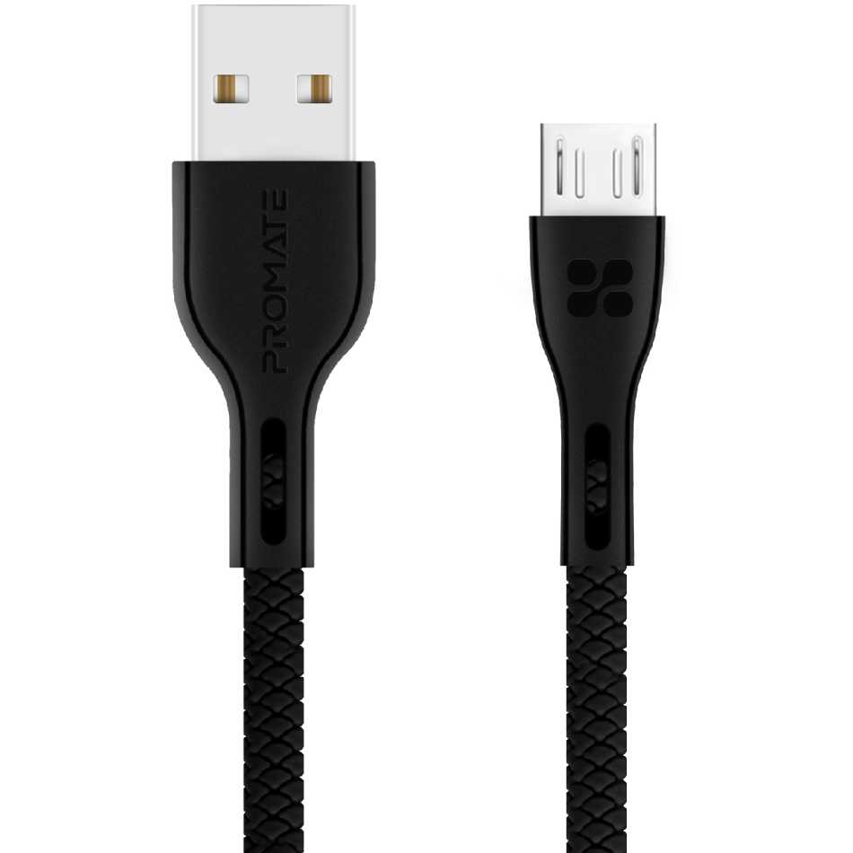 

Кабель Promate PowerBeam-M USB - micro-USB 1.2 м Black (powerbeam-m.black), powerbeam-m Black