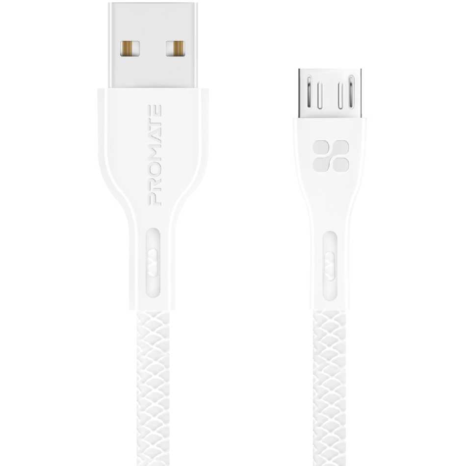 

Кабель Promate PowerBeam-M USB - micro-USB 1.2 м White (powerbeam-m.white), powerbeam-m White