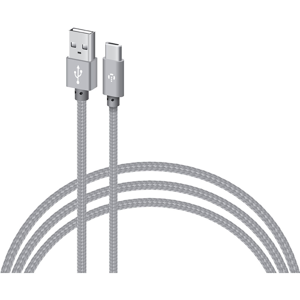 Кабель INTALEO CBGNYT1 USB Type-C 1 м Gray