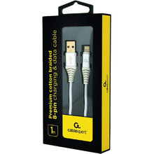 Кабель Cablexpert USB - Apple Lightning 1 м Silver/White