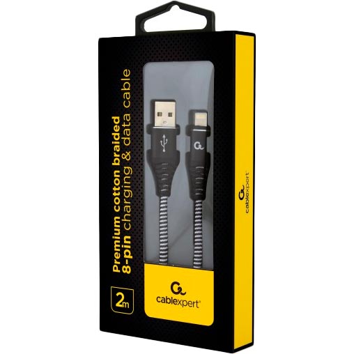 Кабель Cablexpert USB - Apple Lightning 2 м Black (CC-USB2B-AMLM-2M-BW) Тип USB - Lightning