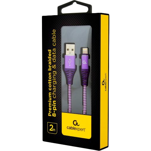 Кабель Cablexpert USB - Apple Lightning 2 м Purple (CC-USB2B-AMLM-2M-PW) Тип USB - Lightning