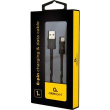 Кабель Cablexpert USB - Apple Lightning 1 м Black (CC-USB2P-AMLM-1M)