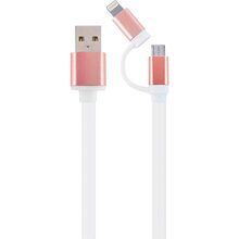 Кабель CABLEXPERT USB - Lightning/Micro-USB 1 м Pink (CC-USB2-AM8PmB-1M-PK)