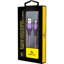 Кабель CABLEXPERT USB - USB Type-C 2.0 м Purple (CC-USB2B-AMCM-2M-PW)