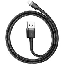 Кабель Baseus Cafule Cable USB - Lightning 2.4A 0.5 м Gray/Black (CALKLF-AG1)