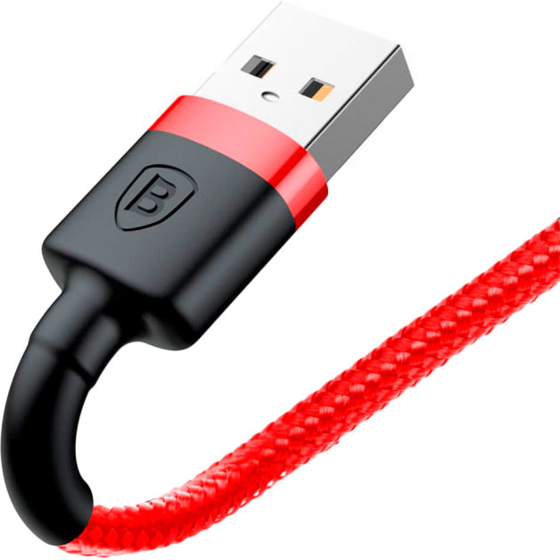 Кабель Baseus Cafule USB - Lightning 1 м Red (CALKLF-B09) Підсвітка False