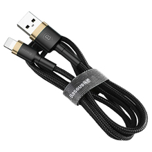 Кабель BASEUS Cafule USB to Lightning 1.5A 2м gold+black (CALKLF-CV1)