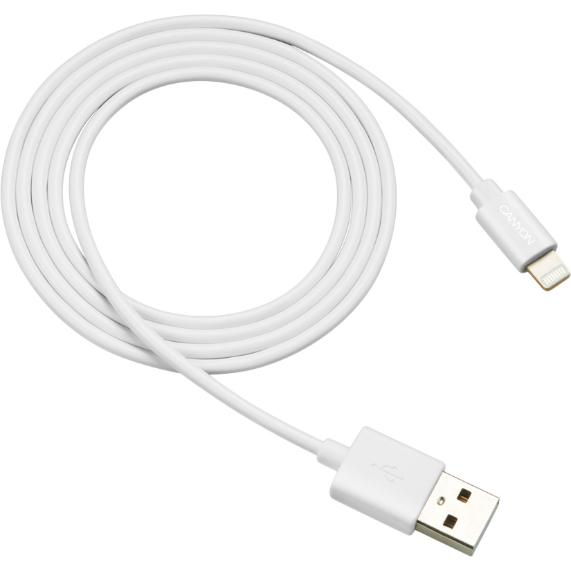 Кабель CANYON MFI White Lightning 1 м (CNS-MFICAB01W) Тип USB - Lightning