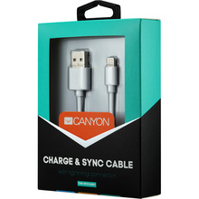 Кабель CANYON MFI White Lightning 1 м (CNS-MFICAB01W)
