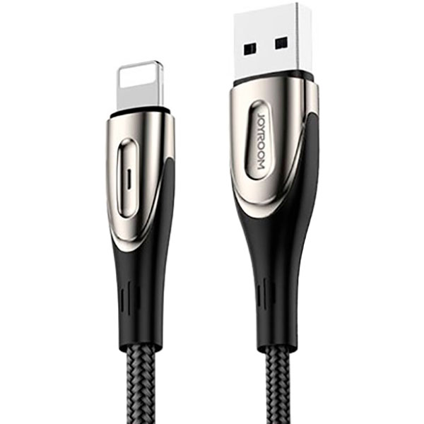 

Кабель JOYROOM Sharp S-M411 USB - Lightning 2 м 3A Black (RL058034), Sharp S-M411 Lightning 2m 3A Black