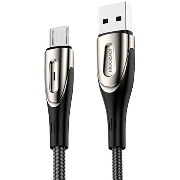 

Кабель JOYROOM Sharp S-M411 USB - micro-USB 1.2 м 3A Black (RL058035), Sharp S-M411 microUSB 1.2m 3A Black