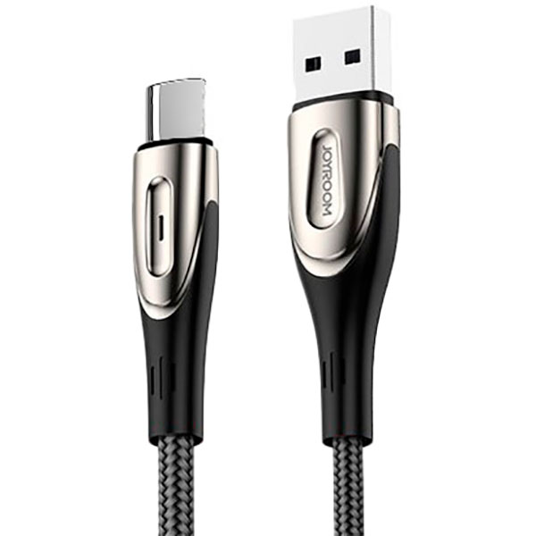 

Кабель JOYROOM Sharp S-M411 USB - USB Type-C 2 м 3A Black (RL058040), Sharp S-M411 Type-C 2m 3A Black