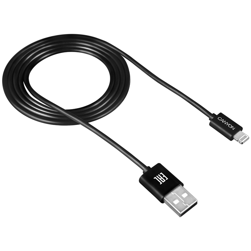 Кабель CANYON 8-pin Lightning - USB 2.0 (CNE-CFI1B)