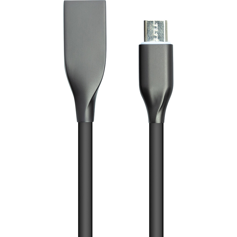 Кабель POWERPLANT USB - microUSB 1 м Black (CA911226)