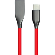 Кабель POWERPLANT USB - Type-C 1 м Red (CA911387)