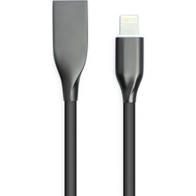 Кабель POWERPLANT USB - Lightning, 1 м, черный (CA911790)