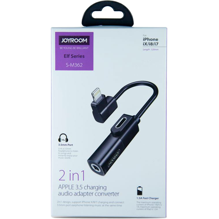 Адаптер JOYROOM S-M362 Lightning to 3.5 mm Black