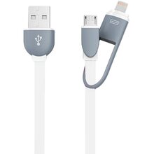 Кабель XoKo USB - Lightning/Micro-USB 25 см White (SC-201-WH)