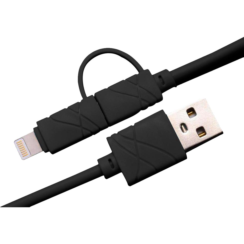 Кабель XoKo USB - Lightning/Micro-USB 1 м Black (SC-210-BK)