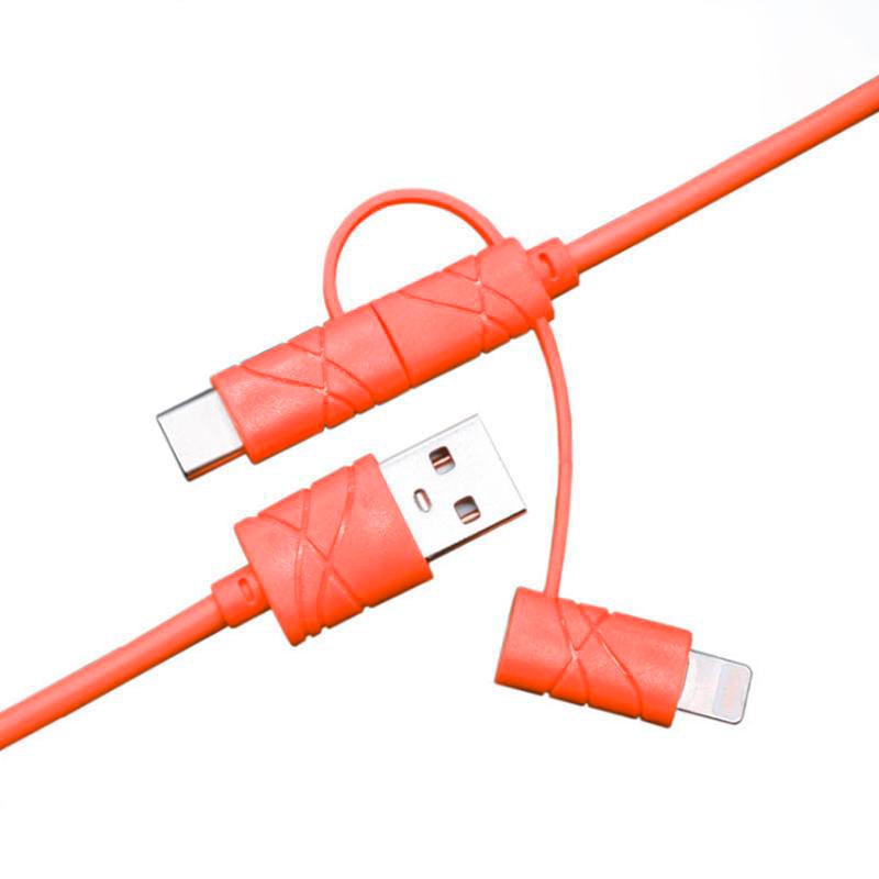 

Кабель XoKo USB - Lightning/Micro-USB/USB Type-C 1 м Red (SC-310-RD), SC-310 Lightning Micro USB Type-C 1.20 м Red