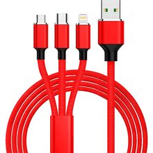 Кабель XoKo USB - Lightning/Micro-USB/USB Type-C 1.20 м Red (SC-330-RD)