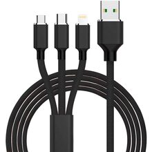 Кабель XoKo USB - Lightning/Micro-USB/USB Type-C 1.20 м Black (SC-330-BK)