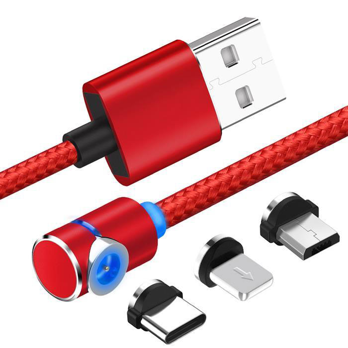 

Кабель XoKo SC-370 USB - Lightning/Micro-USB/USB Type-C 1 м Magneto Game Red (SC-370MGNT-RD), SC-370 Lightning, Micro USB, Type-C 1 м Red