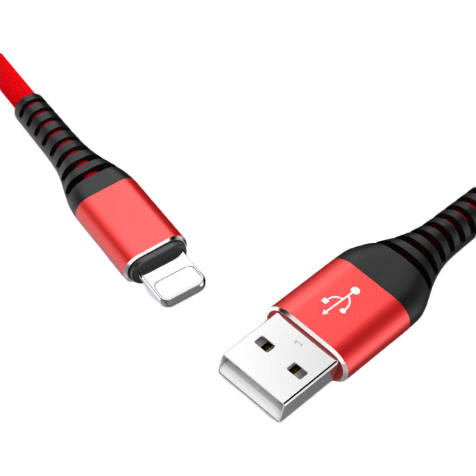 Кабель EXTRADIGITAL Flexible USB - Lightning MFI Red (KBU1758)