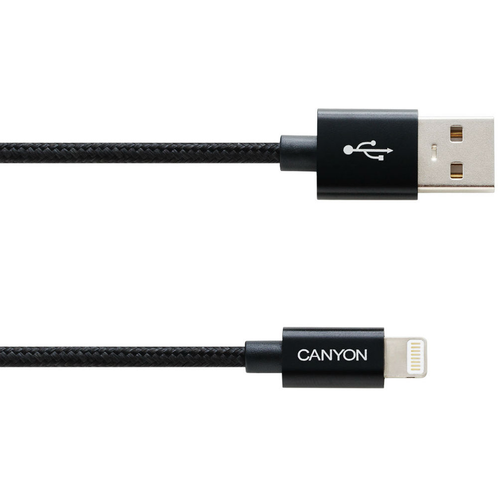 Кабель CANYON Lightning 8-pin - USB (CNE-CFI3B) Тип USB - Lightning