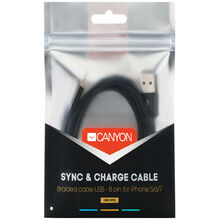 Кабель CANYON Lightning 8-pin - USB (CNE-CFI3B)