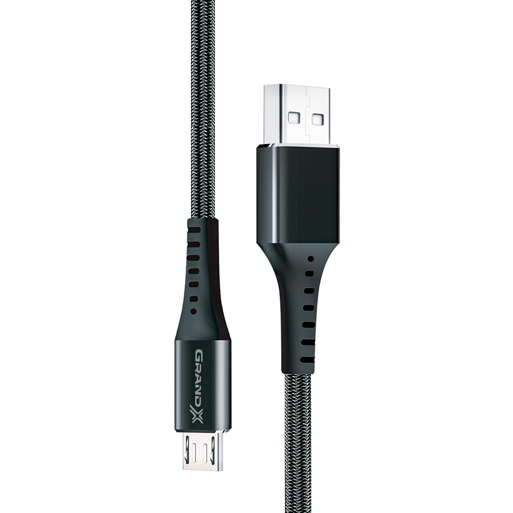 Кабель Grand-X USB - micro-USB 1.2 м Black (FM-12B)