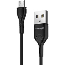 Кабель Grand-X USB-micro-USB 1 м Black (PM-03B)