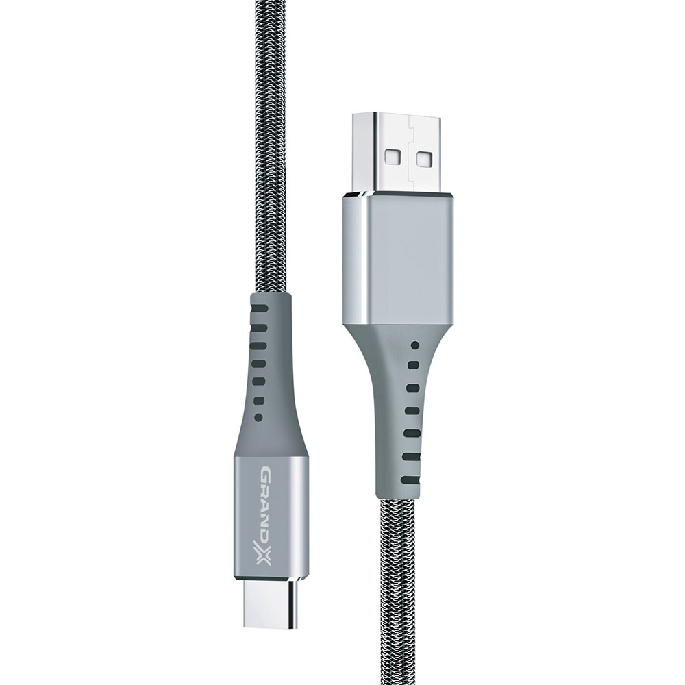 Кабель Grand-X USB-USB Type-C 1.2 Grey (FC-12G)