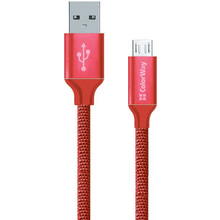 Кабель COLORWAY USB - MicroUSB 2.1А 1м red (CW-CBUM002-RD)