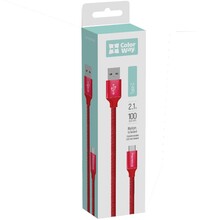 Кабель COLORWAY USB - Type-C 2.1А 1м red (CW-CBUC003-RD)