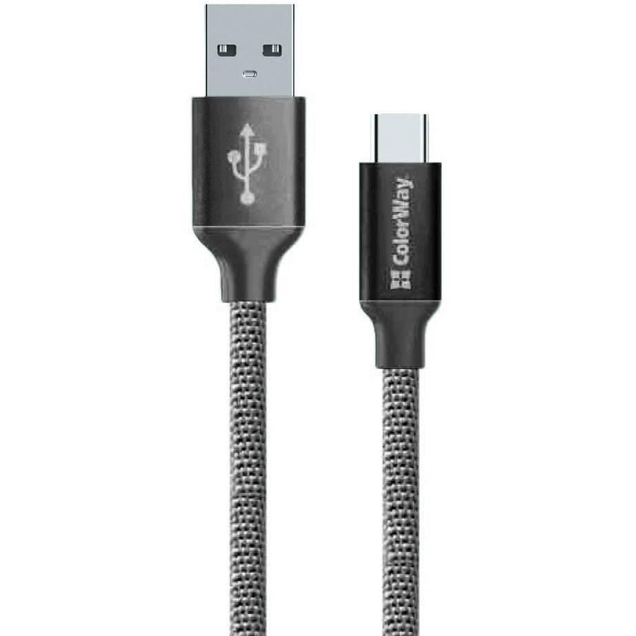 Кабель COLORWAY USB Type-C 2.4 А 2м black (CW-CBUC008-BK) Кабель COLORWAY USB Type-C 2.4 А 2м black (CW-CBUC008-BK)